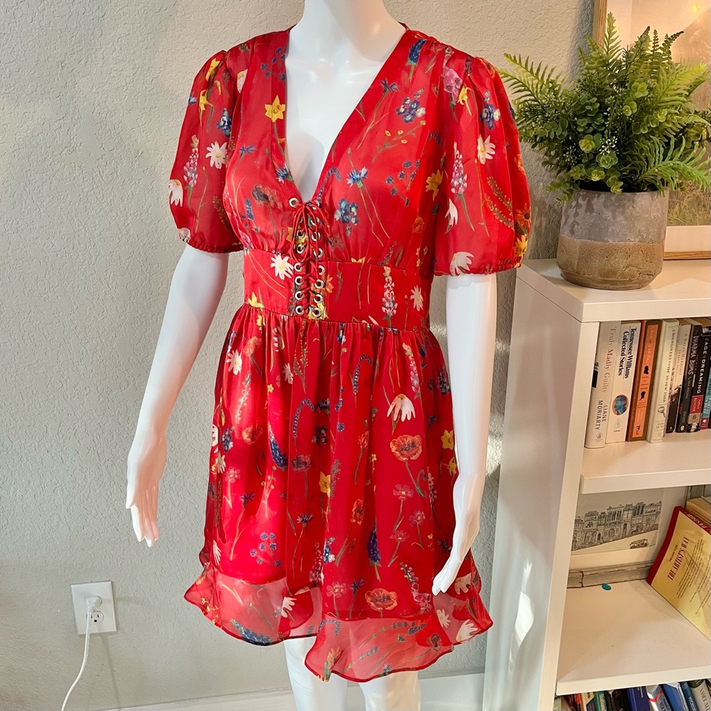 The Kooples Red Floral Dress